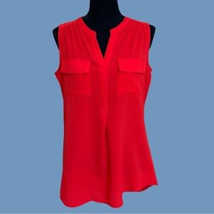 Reddish Orange Sleeveless Top
